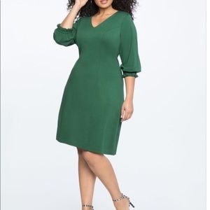 Eloquii hunter green dress